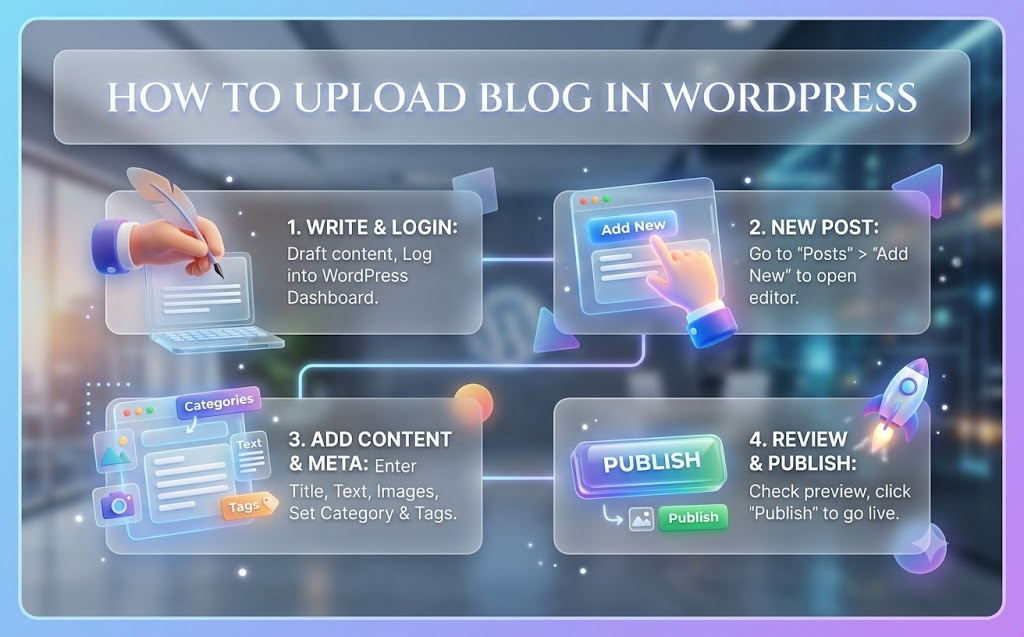 how to uploadblog in wordpress
